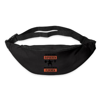Bodybuilding Kraftsport Kniebeugen Spruch Geschenk - Gürteltasche - Schwarz - Vorne
