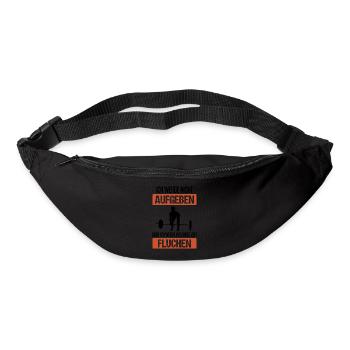 Bodybuilding Kraftsport Kreuzheben Spruch Geschenk - Gürteltasche - Schwarz - Vorne