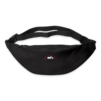 Motorbike Lover Motorbike Ekg Heartbeat - Bum bag - black - Front