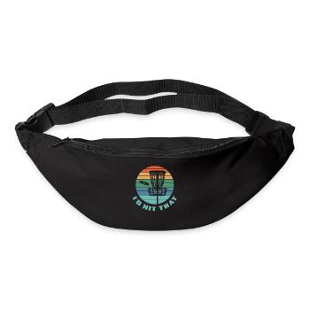 Lustiges Discgolf Discgolfer Geschenk - Gürteltasche - Schwarz - Vorne