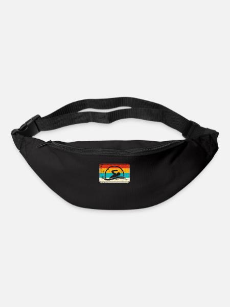 Nageur Nageur Logo Rétro - Sac banane - noir