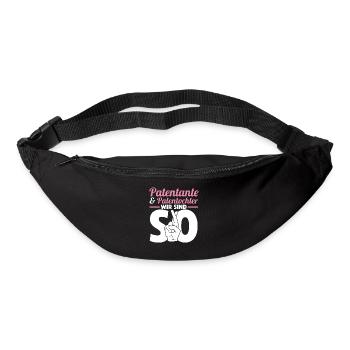 Patentante Patin Taufe Patenkind Patentochter - Gürteltasche - Schwarz - Vorne