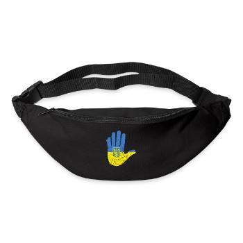 Chemise d’Ukraine Drapeau ukrainien - Sac banane - noir - Devant