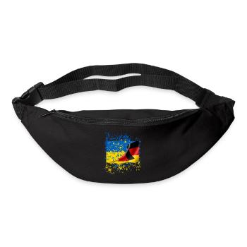 Ukraine Drapeau des amis allemands - Sac banane - noir - Devant
