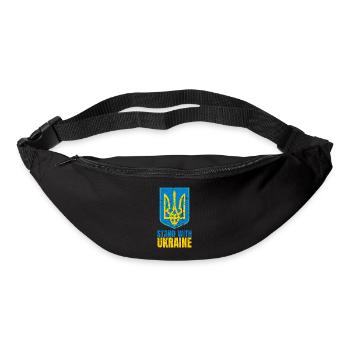 Stand avec Ukraine Vintage Ukraine Flag - Sac banane - noir - Devant