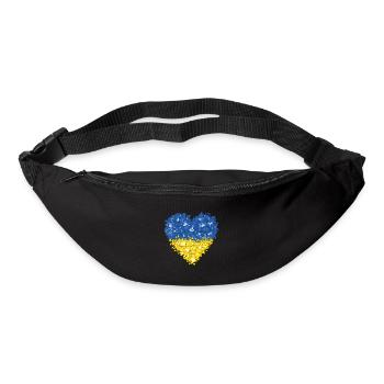 Ukraine Flag Heart Résumé - Sac banane - noir - Devant