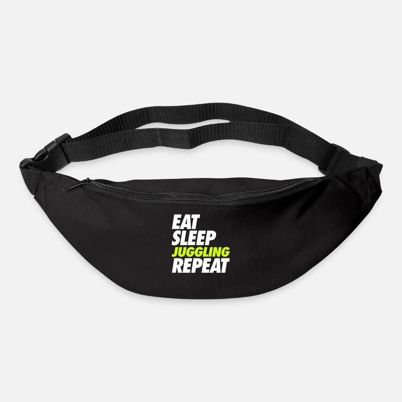 Manger dormir Jongler Répéter - Sac banane - noir