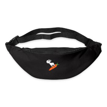 Karotte Ziege Ziegenbock - Gürteltasche - Schwarz - Vorne