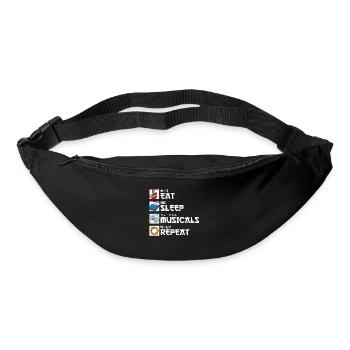 Eat Sleep Musicals Repeat Theater Mask Gift - Bum bag - black - Front