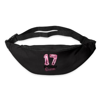 17 Years Birthday Gift Girl Balloons Print - Bum bag - black - Front