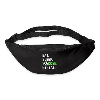 Manger du football de sommeil répéter - Sac banane - noir - Devant