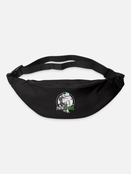 Papasaurus Papa Dinosaure Cadeau Fête Des Pères - Sac banane - noir