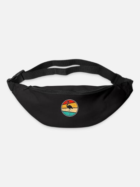 Flamingo Retro - Gürteltasche - Schwarz
