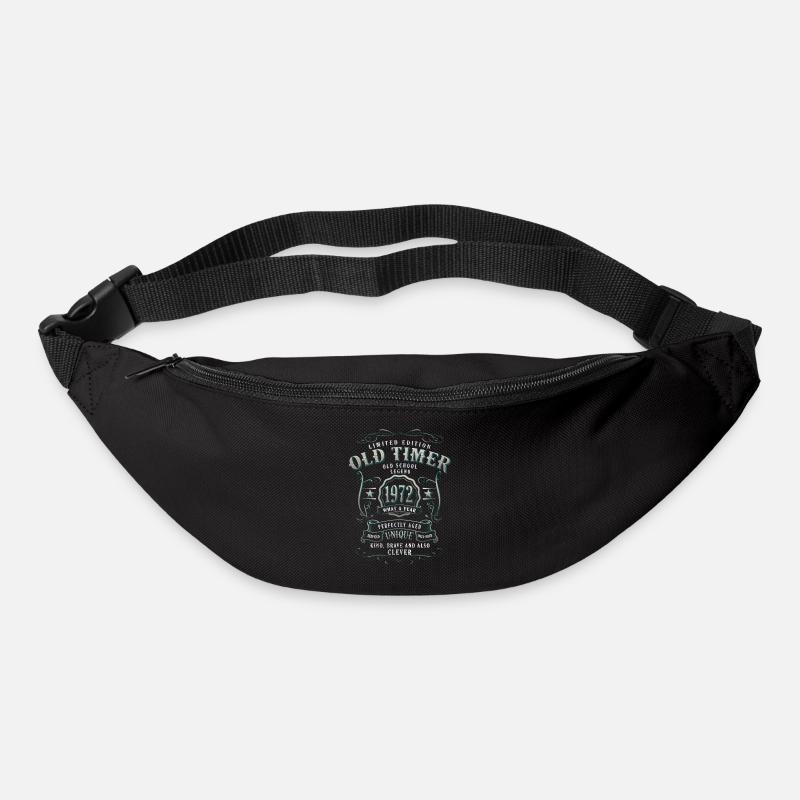 1972 né 50 anniversaire Old Timer 1972 - Sac banane - noir