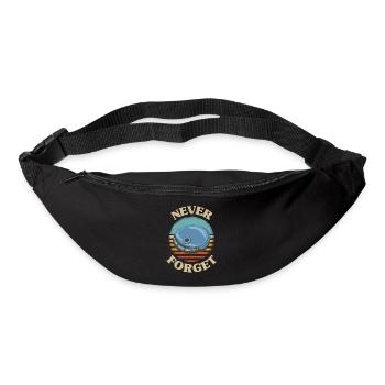 Retro cd player Never Forget Nostalgia Vintage - Bum bag - black - Front