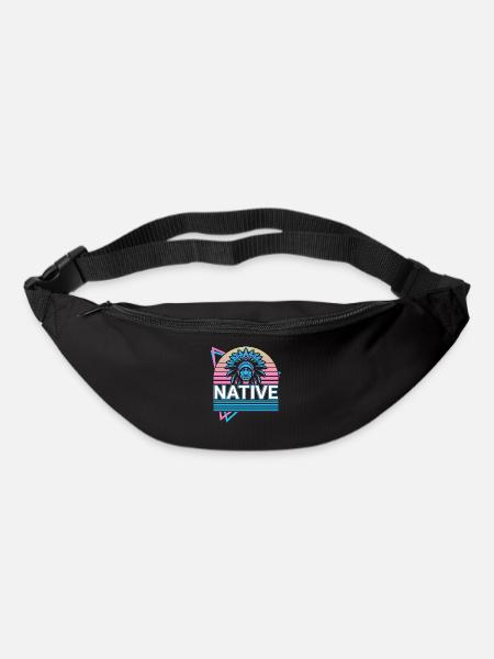 Indianer Retro - Gürteltasche - Schwarz