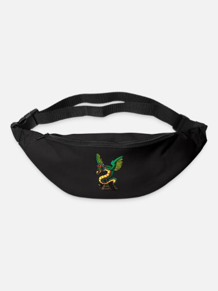 Quetzalcoatl Aztec Serpent Mayan Temple Inca - Bum bag - black
