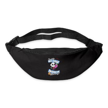 Offre de mariage Papa épouseras-tu ma maman - Sac banane - noir - Devant