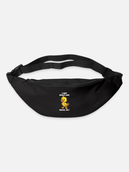 Funny Duck Lover Gift I Just Really Like Ducks OK - Bum bag - black