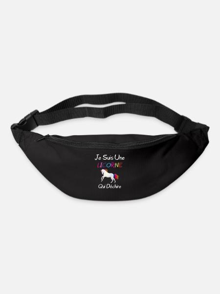 Je Suis Une Licorne - Sac banane - noir