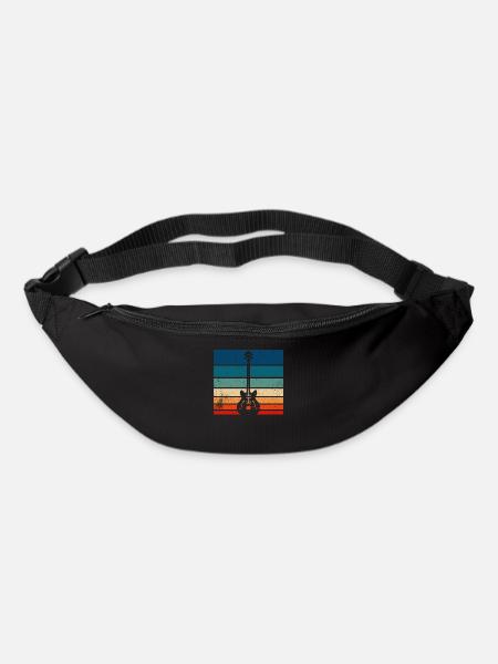 Retro Bass Guitar Vintage Bass Guitar - Bum bag - black