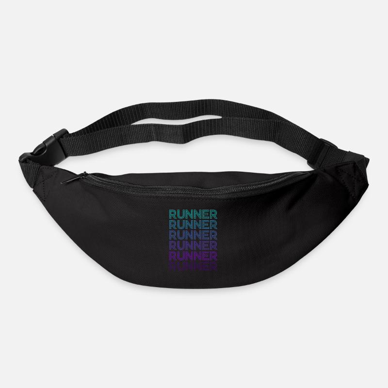 Läufer Marathon Laufen Retro - Gürteltasche - Schwarz