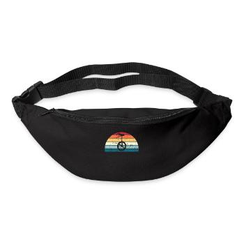 Retro Unicycling Sunset Vintage Unicycle Sunrise - Bum bag - black - Front
