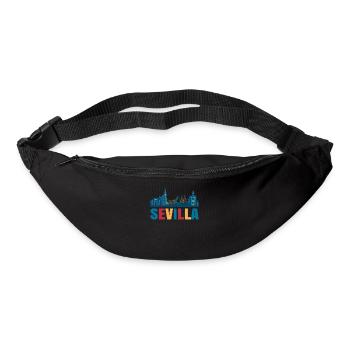 Séville cadeau de construction coloré - Sac banane - noir - Devant