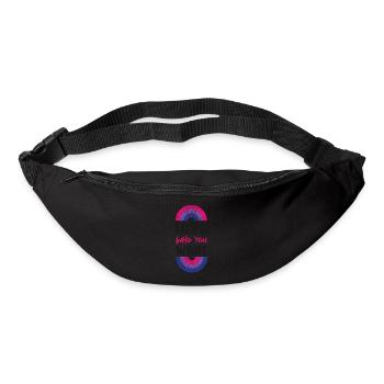 Bisexuel Bi Pride Flag Arc-en-ciel - Sac banane - noir - Devant