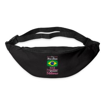 Brasilianerin Geschenk lustiger Spruch Brasilien - Gürteltasche - Schwarz - Vorne