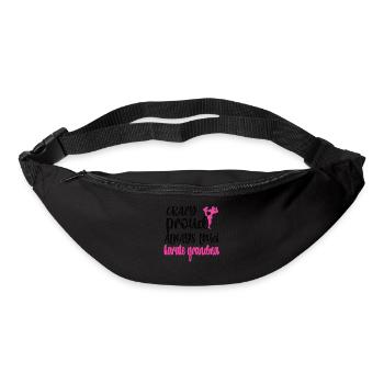 Meilleur cadeau de grand-mère de karaté Fière grand-mère de karaté - Sac banane - noir - Devant