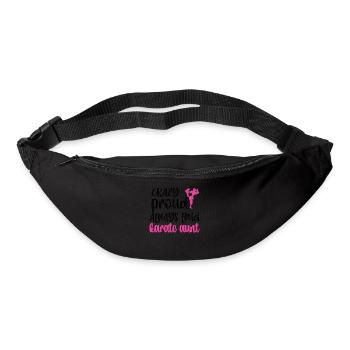Meilleur cadeau de tante de karaté Tante fière de karaté - Sac banane - noir - Devant