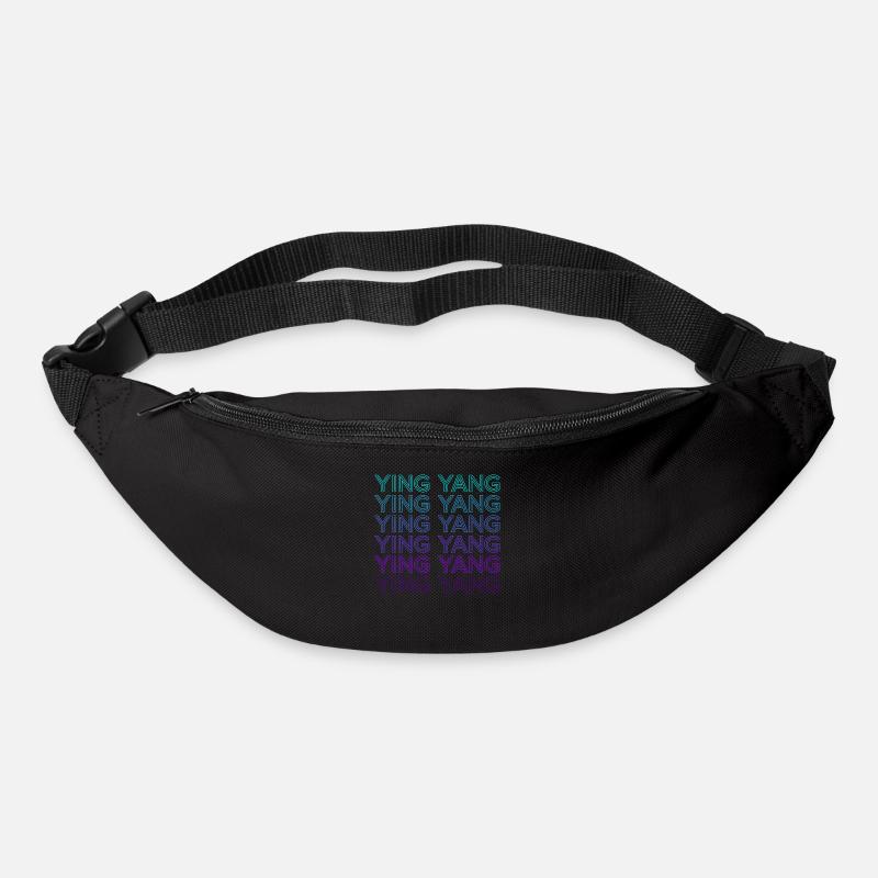 Ying Yang Yin Yang Rétro - Sac banane - noir