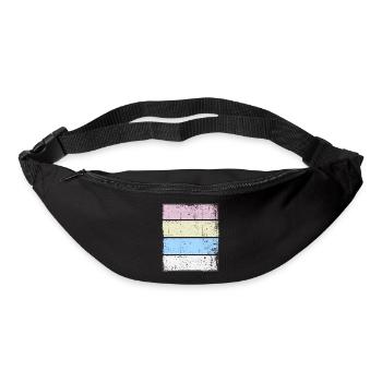 Rétro Background Sunset Grunge Pastel - Sac banane - noir - Devant