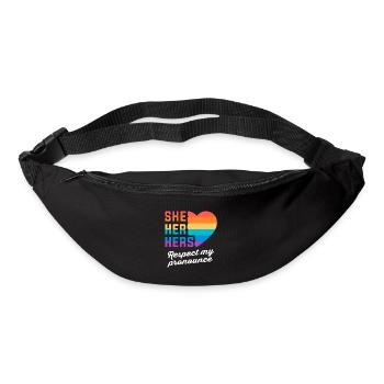 Transe Transgender Transsexuell Geschenk Queer - Gürteltasche - Schwarz - Vorne