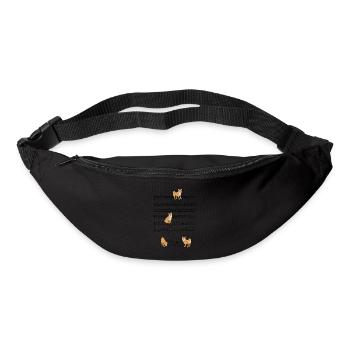Shiba Inu Hund Musik Noten Geschenk - Gürteltasche - Schwarz - Vorne