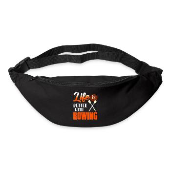 La vie est meilleure avec le cadeau cadeau de t-shirt d’aviron - Sac banane - noir - Devant