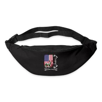 Bow Hunting American Hunter USA Flag Deer Hunt - Bum bag - black - Front