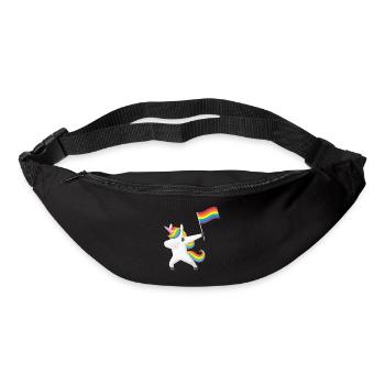 Dabbing Einhorn | Stolz & Spaß - Gürteltasche - Schwarz - Vorne