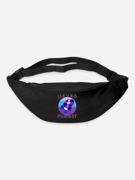 Never Forget Retro 80er 90er Nostalgie - Gürteltasche - Schwarz