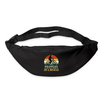 Never Underestimate An Old Man On A Bicycle - Bum bag - black - Front