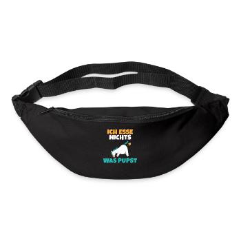 Ich esse nichts was pupst Veganer und Vegetarier - Gürteltasche - Schwarz - Vorne