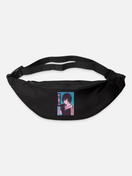 Game Over Anime Boy Jajpanese Vaporwave Ästhetisch - Gürteltasche - Schwarz
