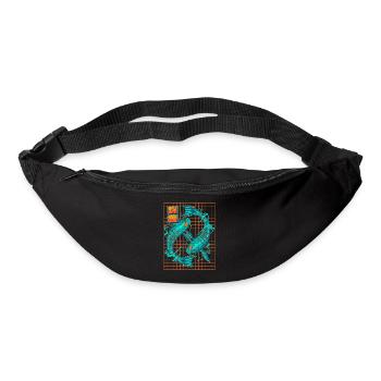 Cyborg Koi Fish Cyber Punk Cyber Esthétique Ges - Sac banane - noir - Devant