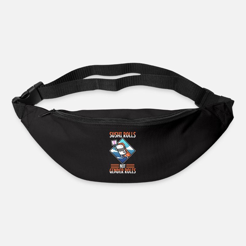 Sushi rolls not gender roles - Gürteltasche - Schwarz
