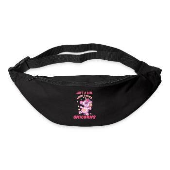 Licorne magique Juste une fille qui aime les licornes - Sac banane - noir - Devant