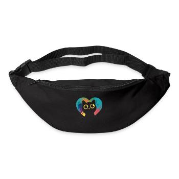 Chats Chaton Amant Chat Mama Papa Coloré - Sac banane - noir - Devant