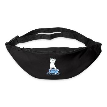 Yoga Polar Bear - Bum bag - black - Front