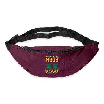 tasses pas de drogues - Sac banane - bordeaux  - Devant