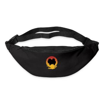 Spitz Pomeranian Zwergspitz Chien - Sac banane - noir - Devant